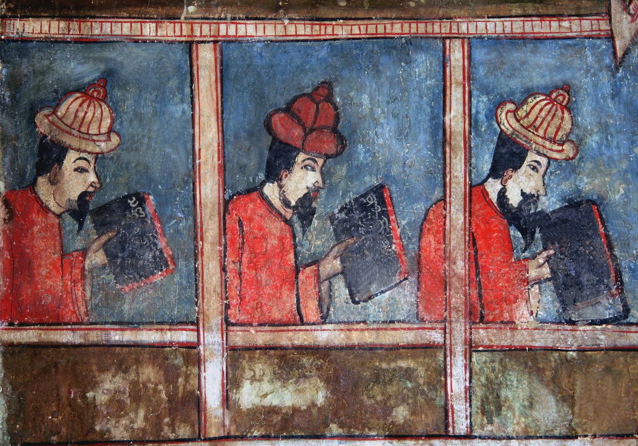Detail von chinesischen Händlern (Wandgemälde) von Thai School