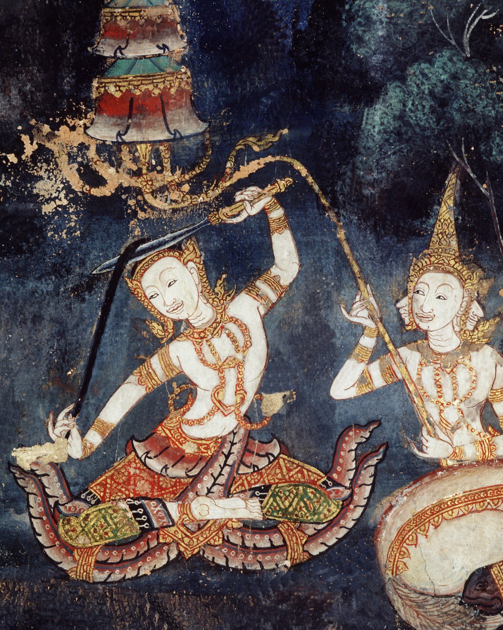 Siddhartha schneidet sich die Haare von Thai School