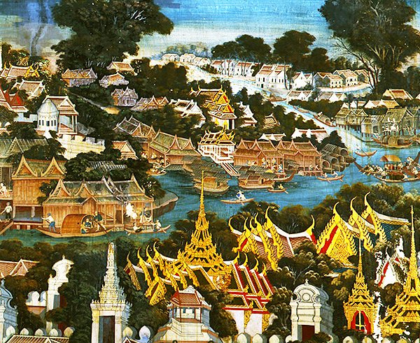 Ansicht von Bangkok von Thai School