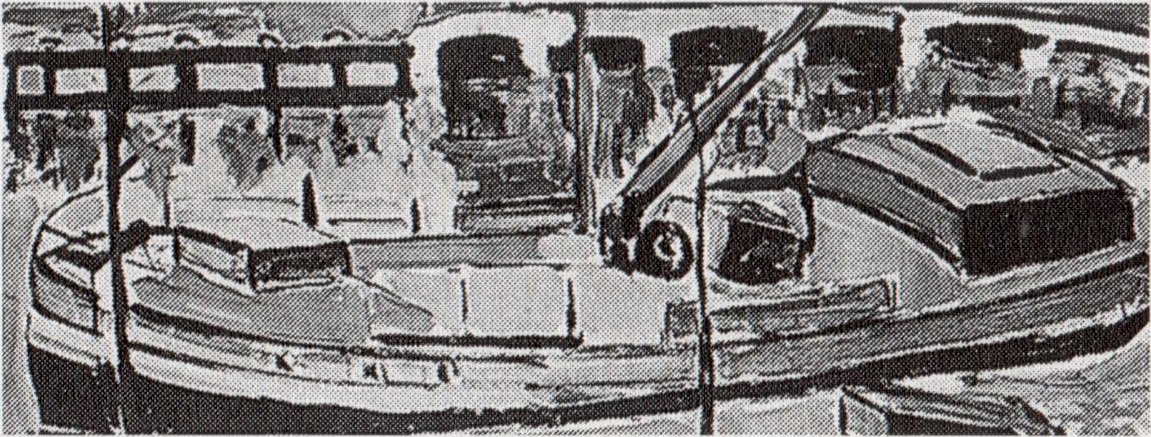 Boot in einem Kanal von Theo van Doesburg