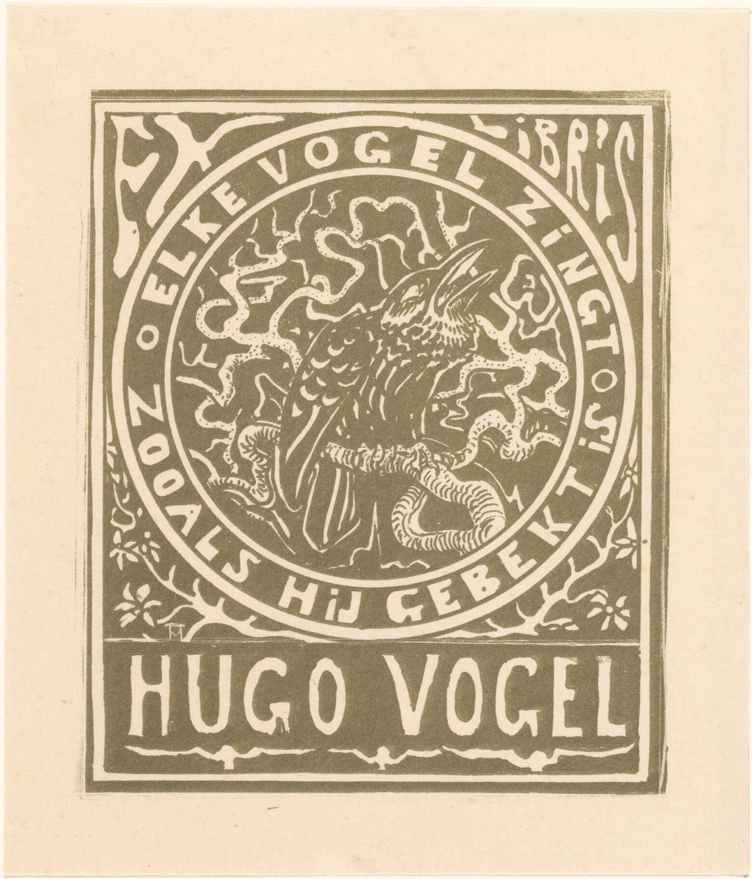 Ex Libris von Hugo Vogel von Theo van Hoytema