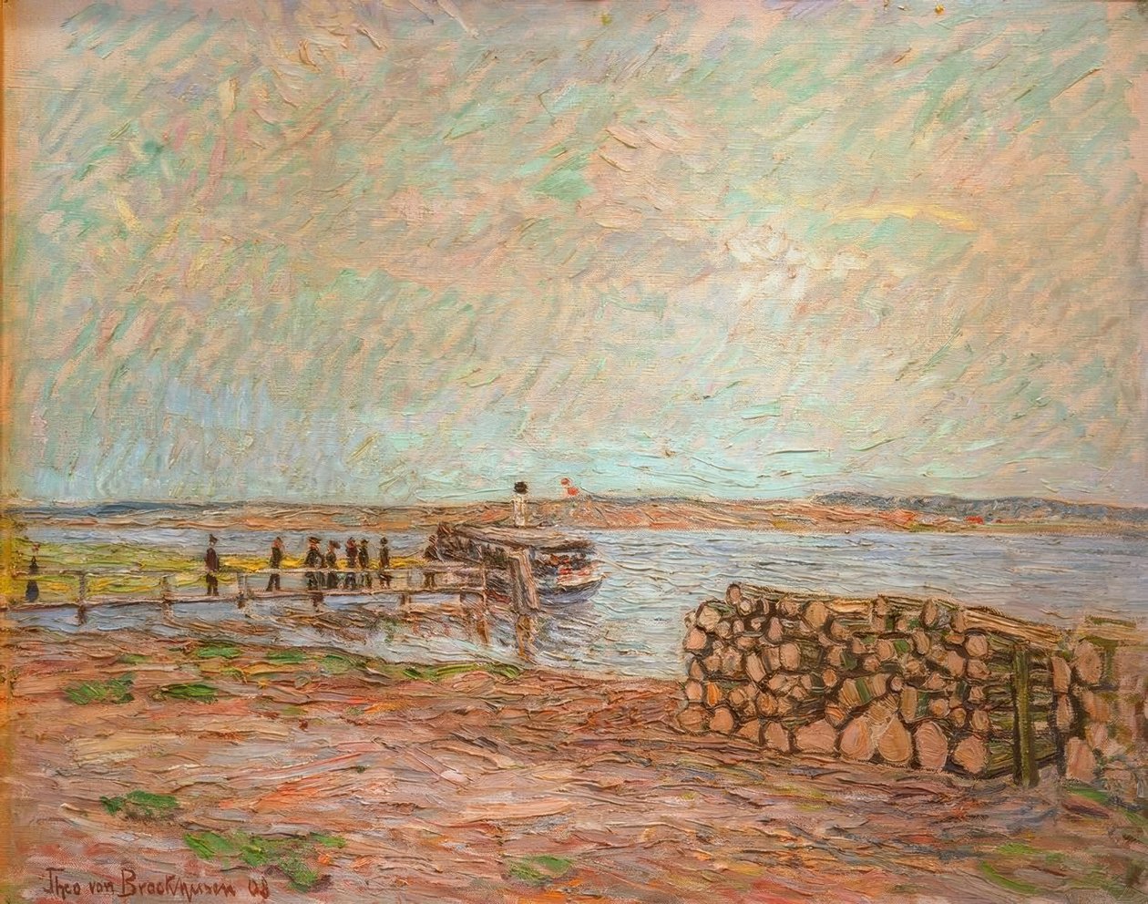 Dampferbrücke an der Havel von Theo von Brockhusen