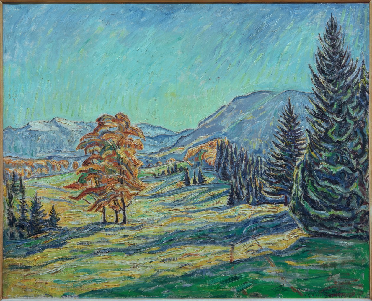 Herbstliche Gebirgslandschaft von Theo von Brockhusen