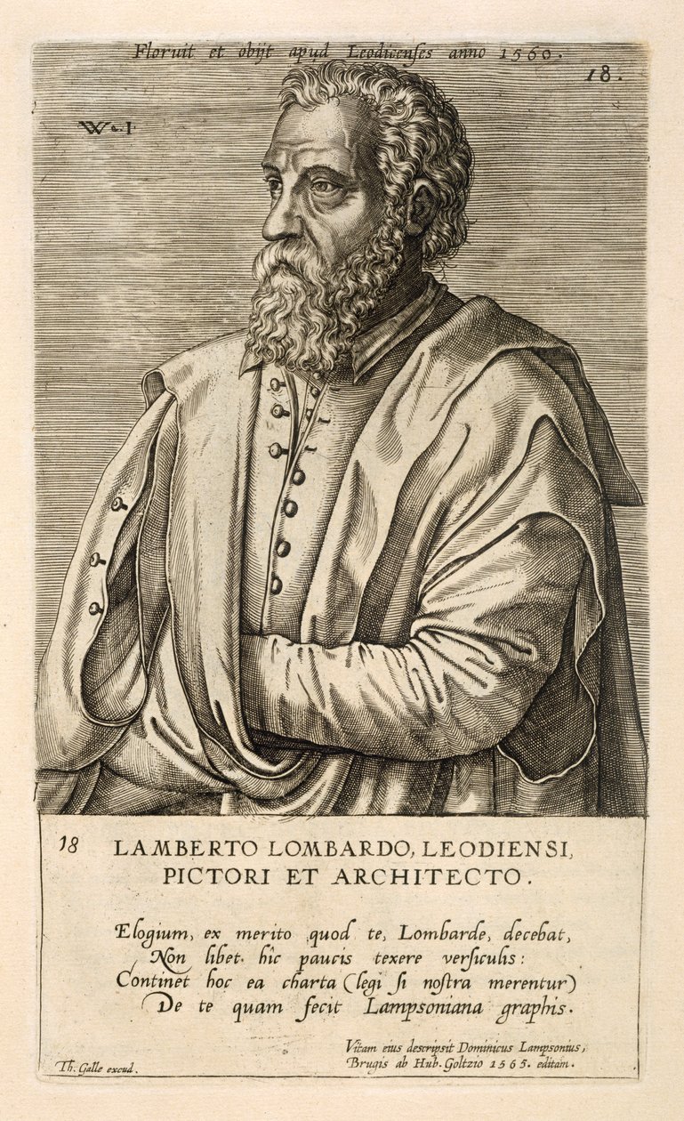 Porträt von Lambert Lombard von Theodor Galle