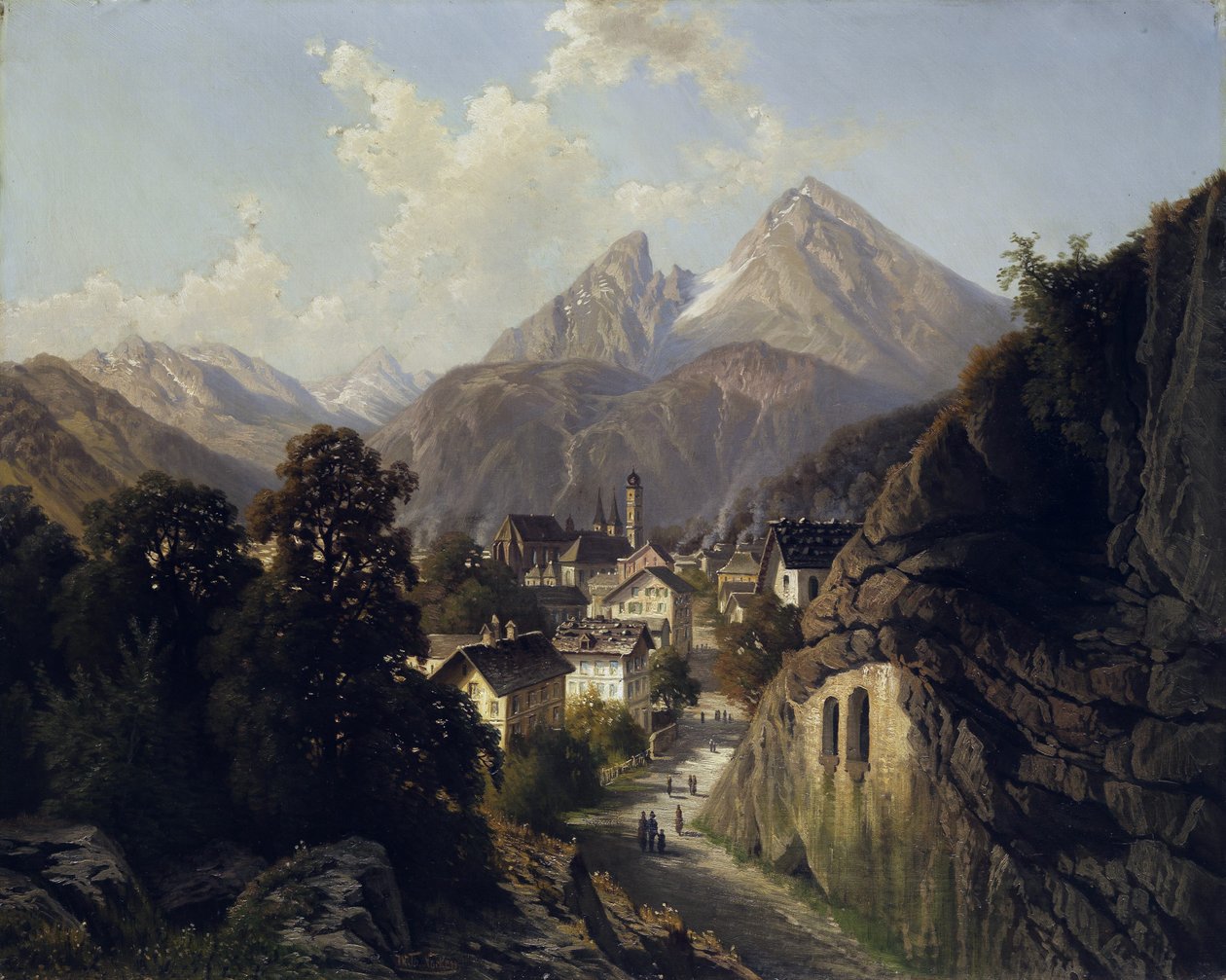 Ansicht von Berchtesgaden von Theodor Nocken