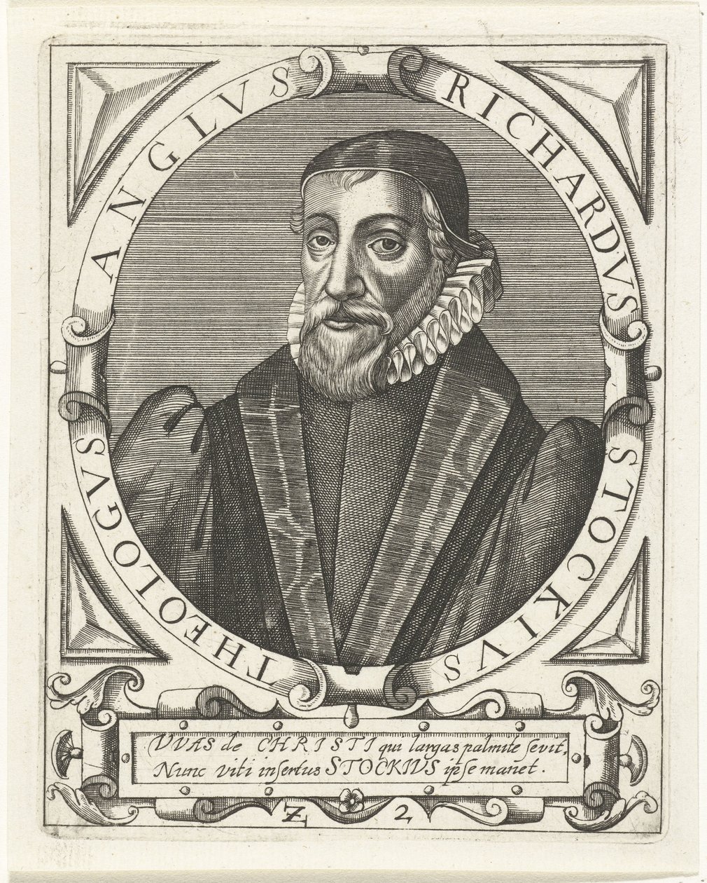 Porträt von Richard Stock von Theodore de Bry