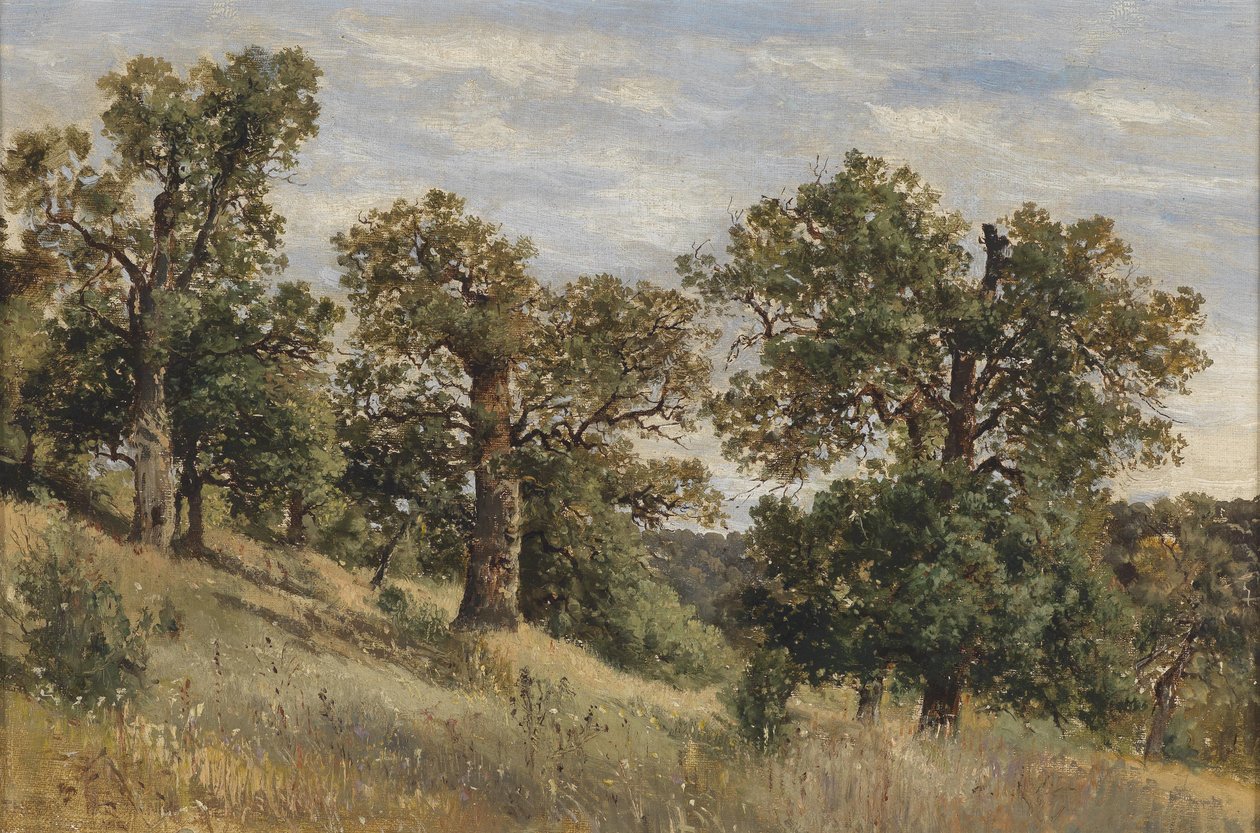Berghang mit Baum von Theodor von Hormann