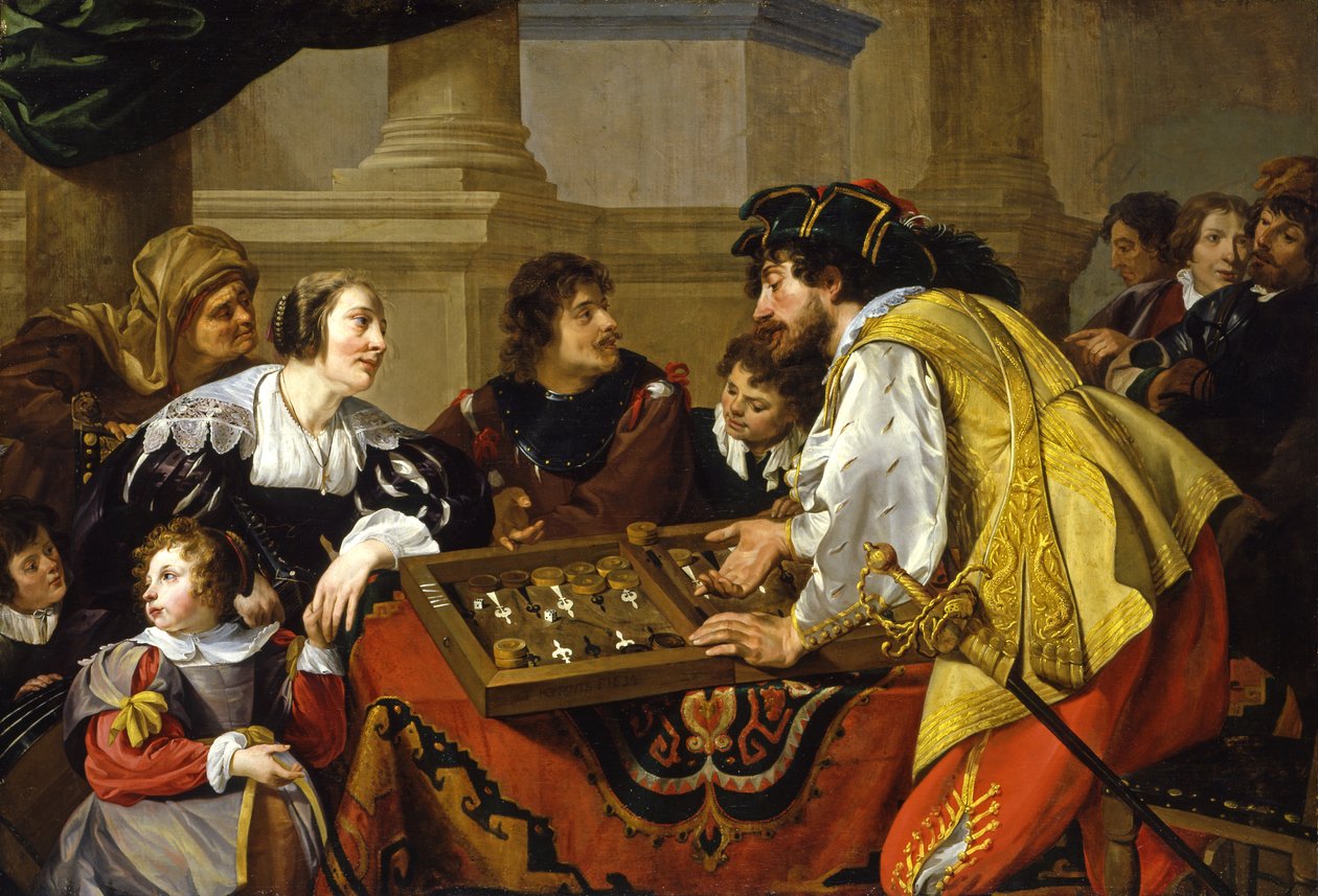 Die Backgammon-Spieler, 1634 von Theodor Rombouts