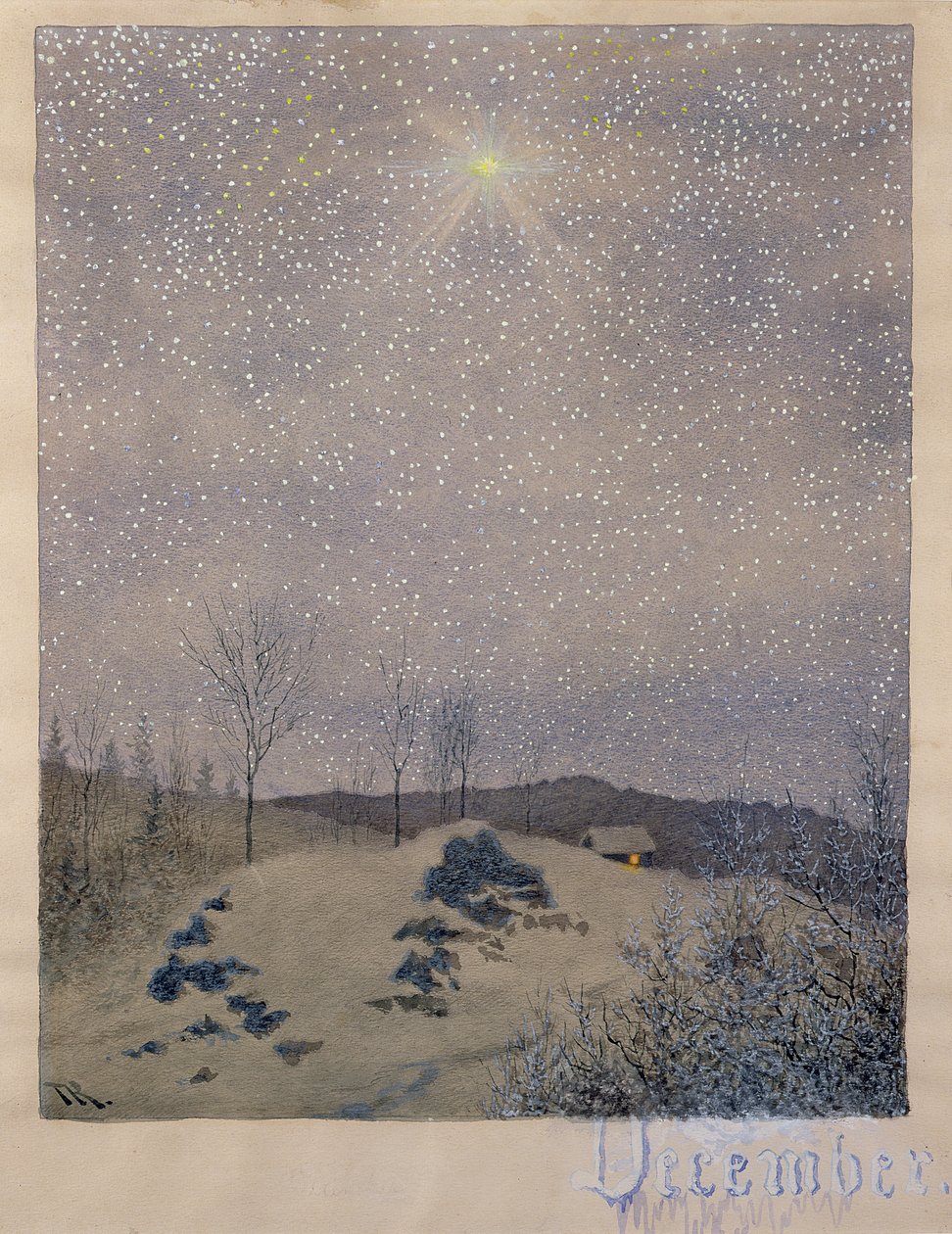 Dezember von Theodor Kittelsen