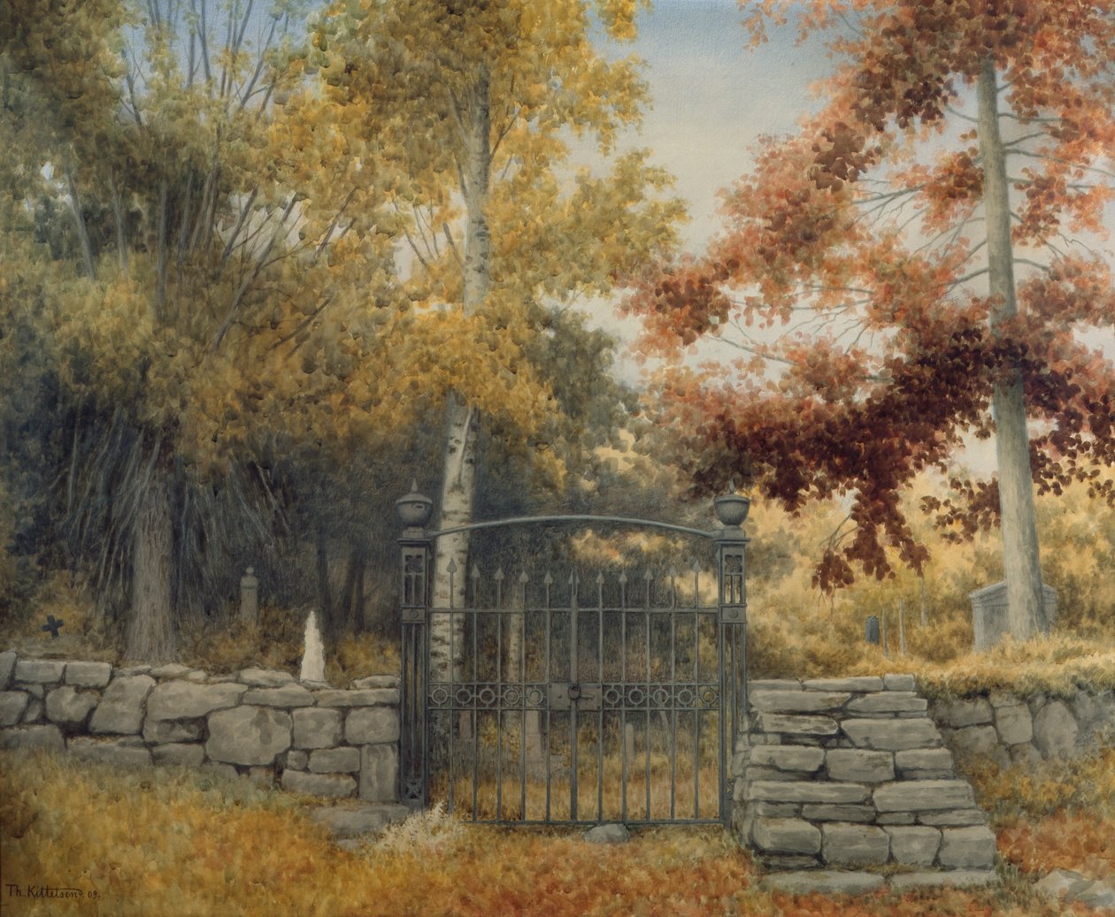 Der Kirchhof bei Bråtebakken von Theodor Kittelsen