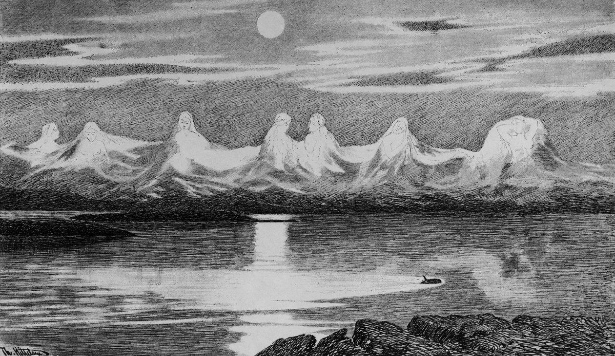 Die sieben Schwestern, ca. 1888 von Theodor Kittelsen