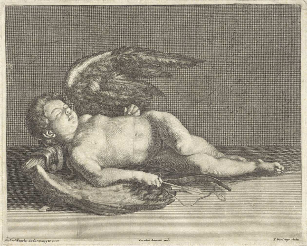 Schlafender Amor von Theodor Vercruys