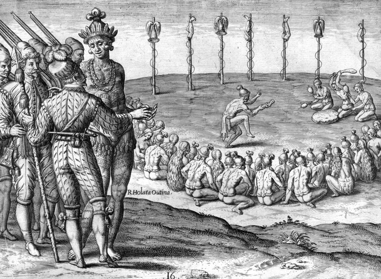 Indischer Häuptling Potano Utina von Theodor de Bry