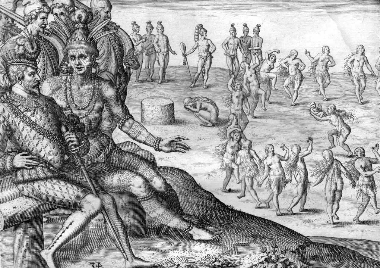 Stamm der Timucua-Indianer von Theodor de Bry