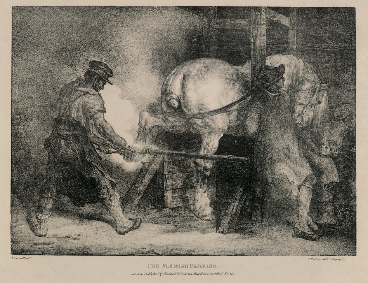 Der flämische Hufschmied von Theodore Gericault