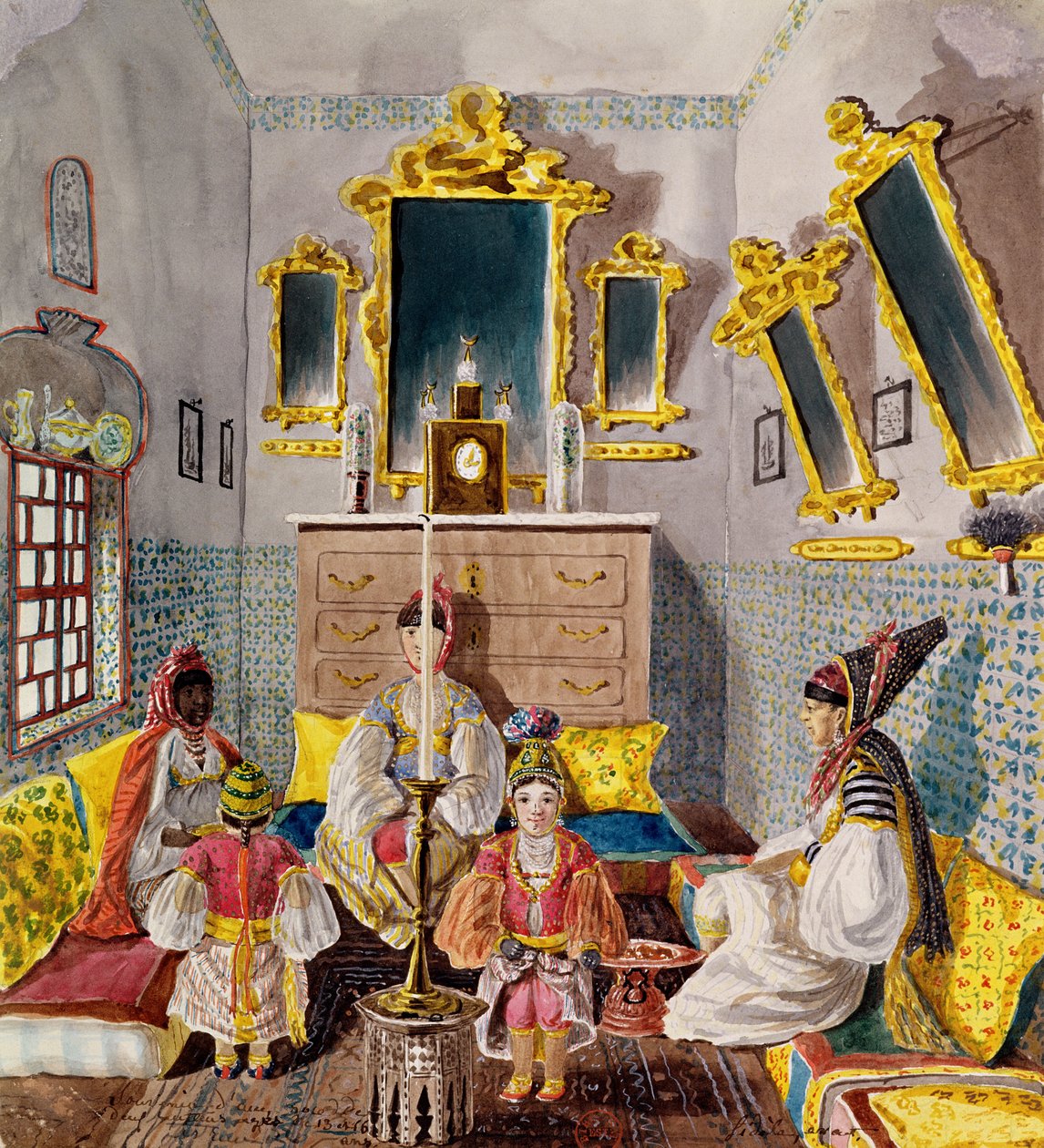 Algerisches Interieur, ca. 1835 von Theodore Leblanc