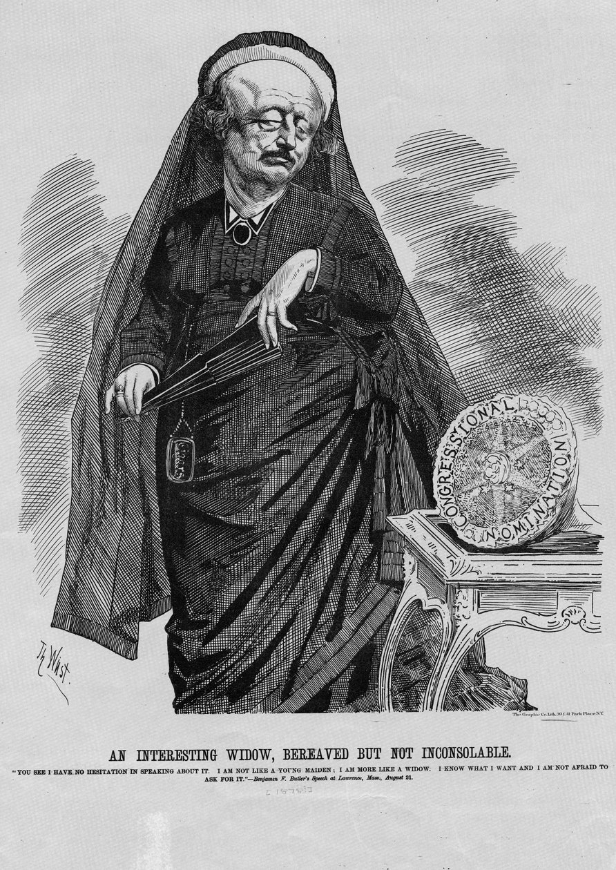 Eine interessante Witwe: betrübt, aber nicht untröstlich, Graphic Co. Lith, New York, 1876 von Theodore Wust