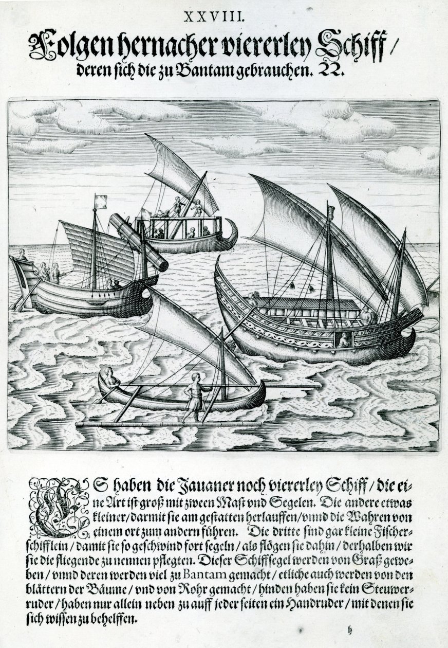 Vier Segelboote aus 