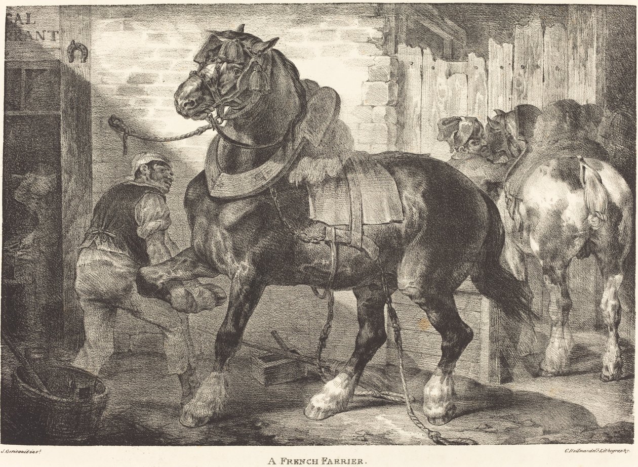Ein französischer Hufschmied von Theodore Gericault