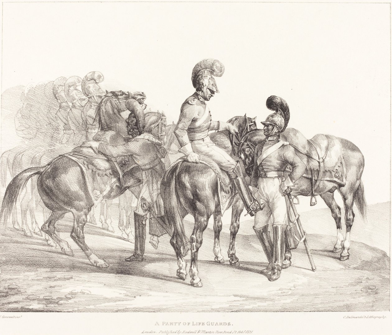 Eine Gruppe von Leibwächtern von Theodore Gericault