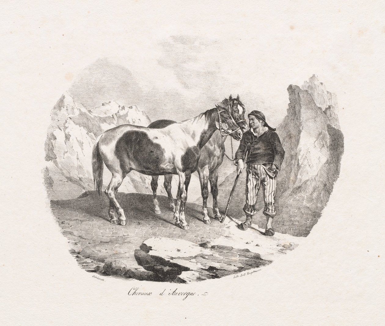 Auvergne-Pferde von Theodore Gericault