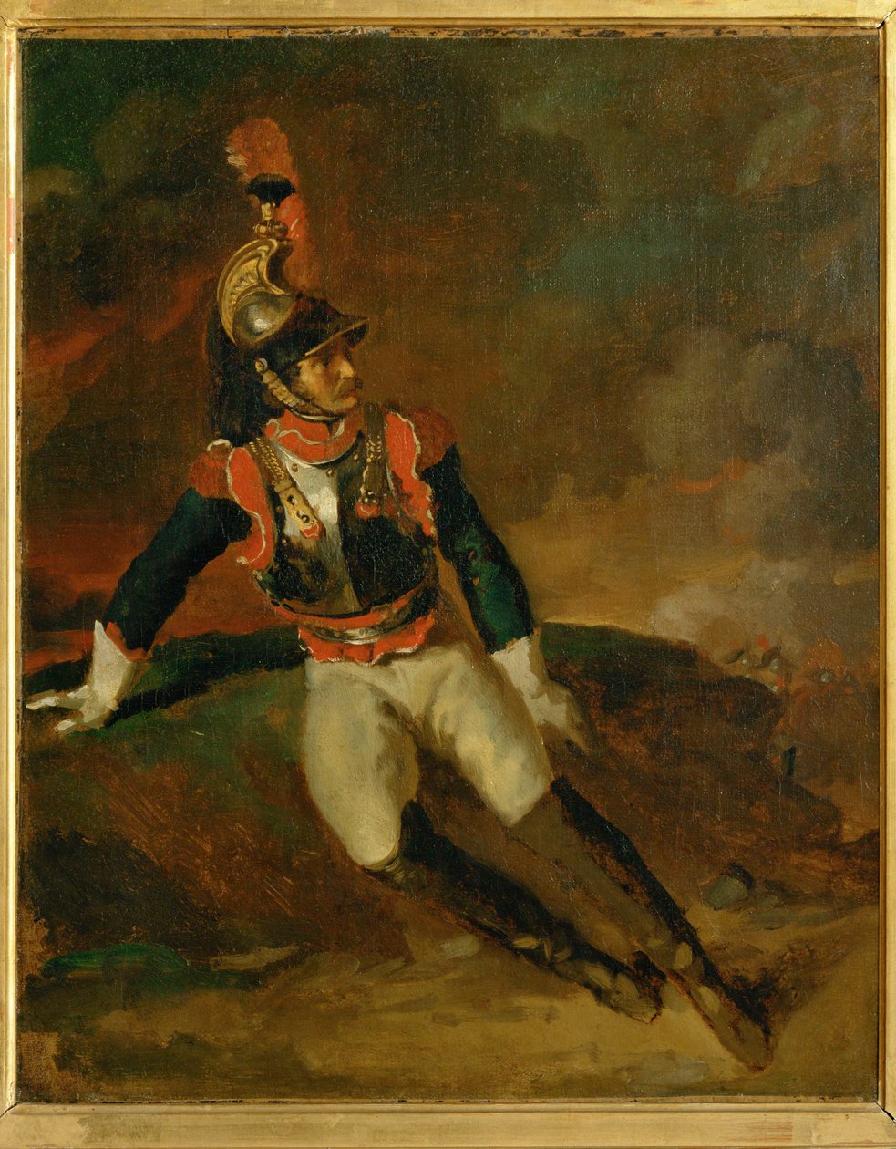 Verwundeter Kürassier, Skizze von Theodore Gericault