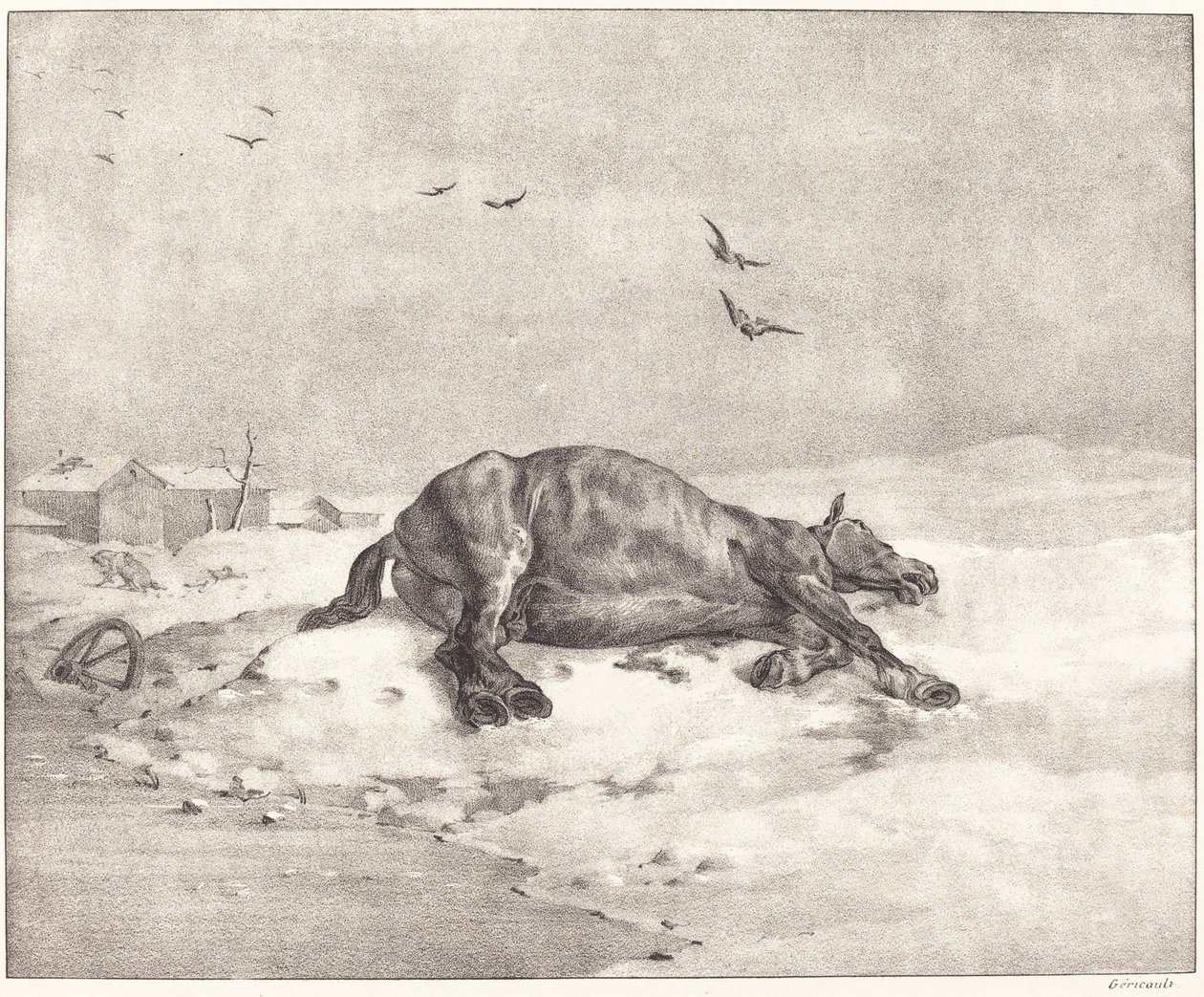 Totes Pferd von Theodore Gericault