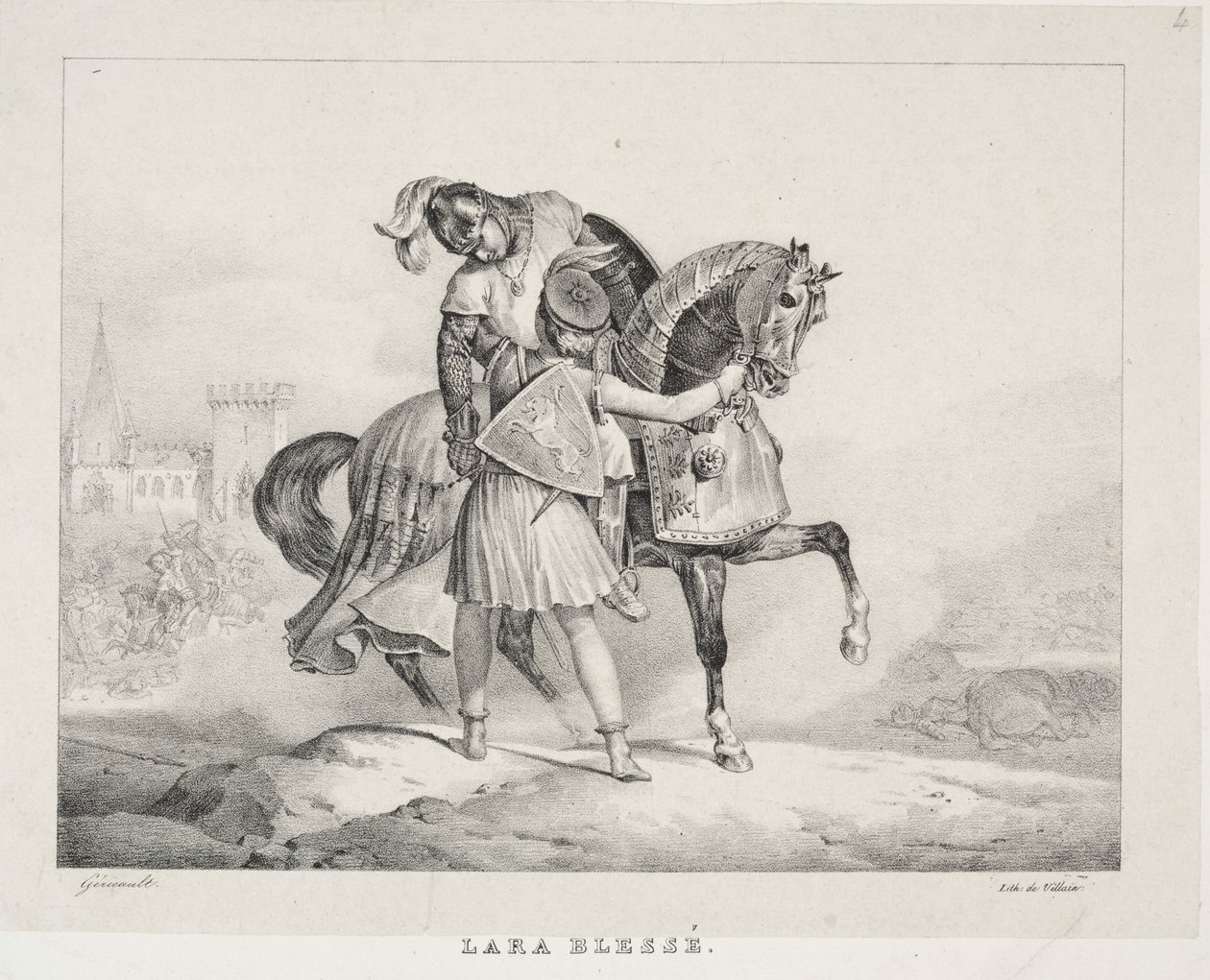 Lara verwundet von Theodore Gericault