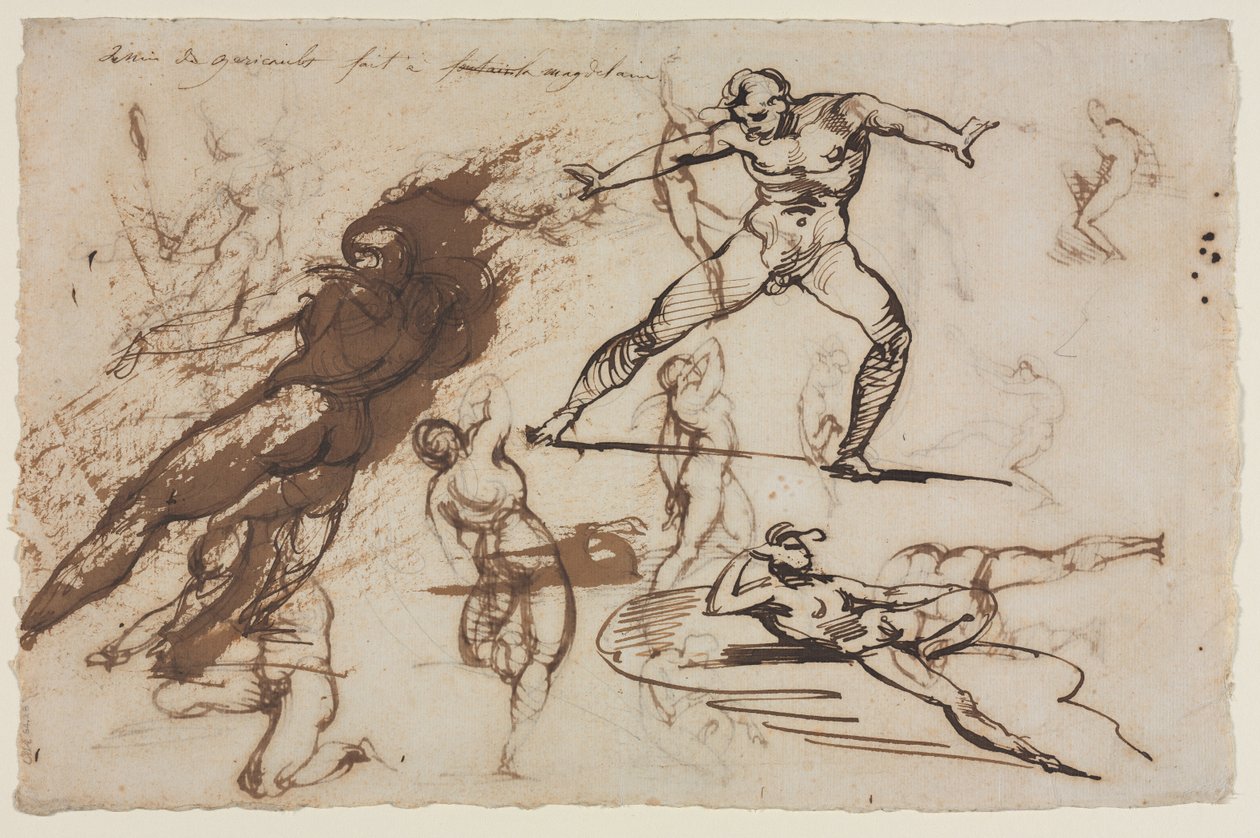 Blatt mit Skizzen (recto) von Theodore Gericault