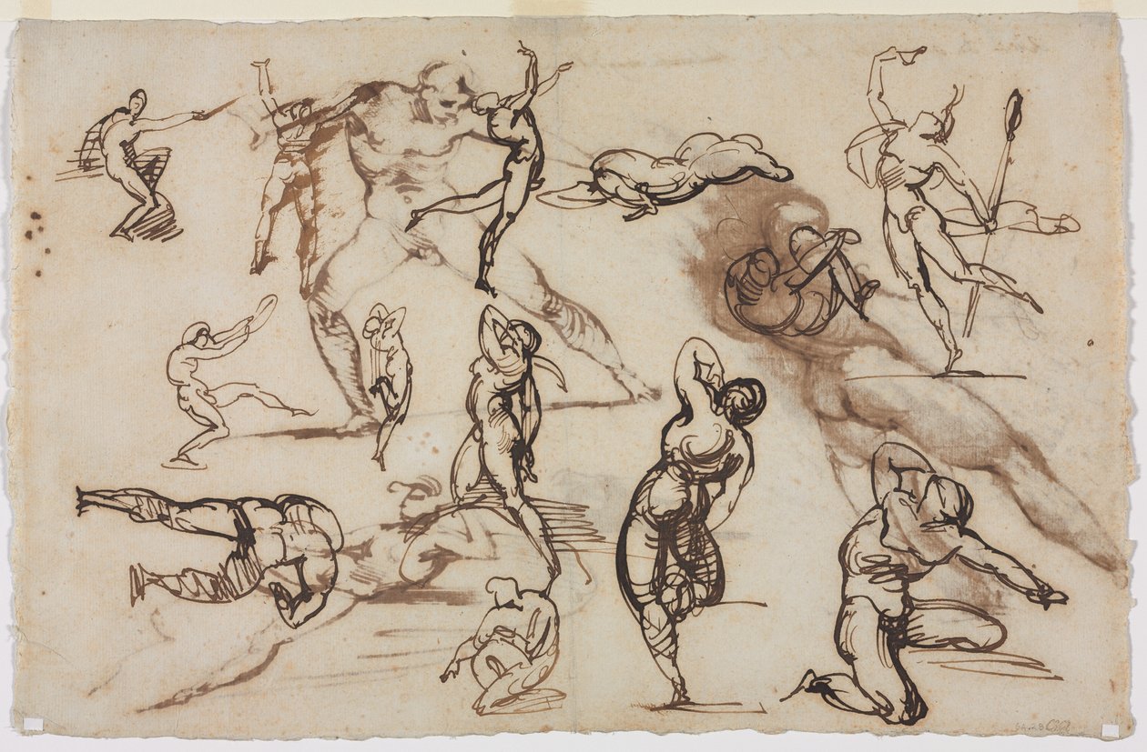Blatt mit Skizzen (verso) von Theodore Gericault