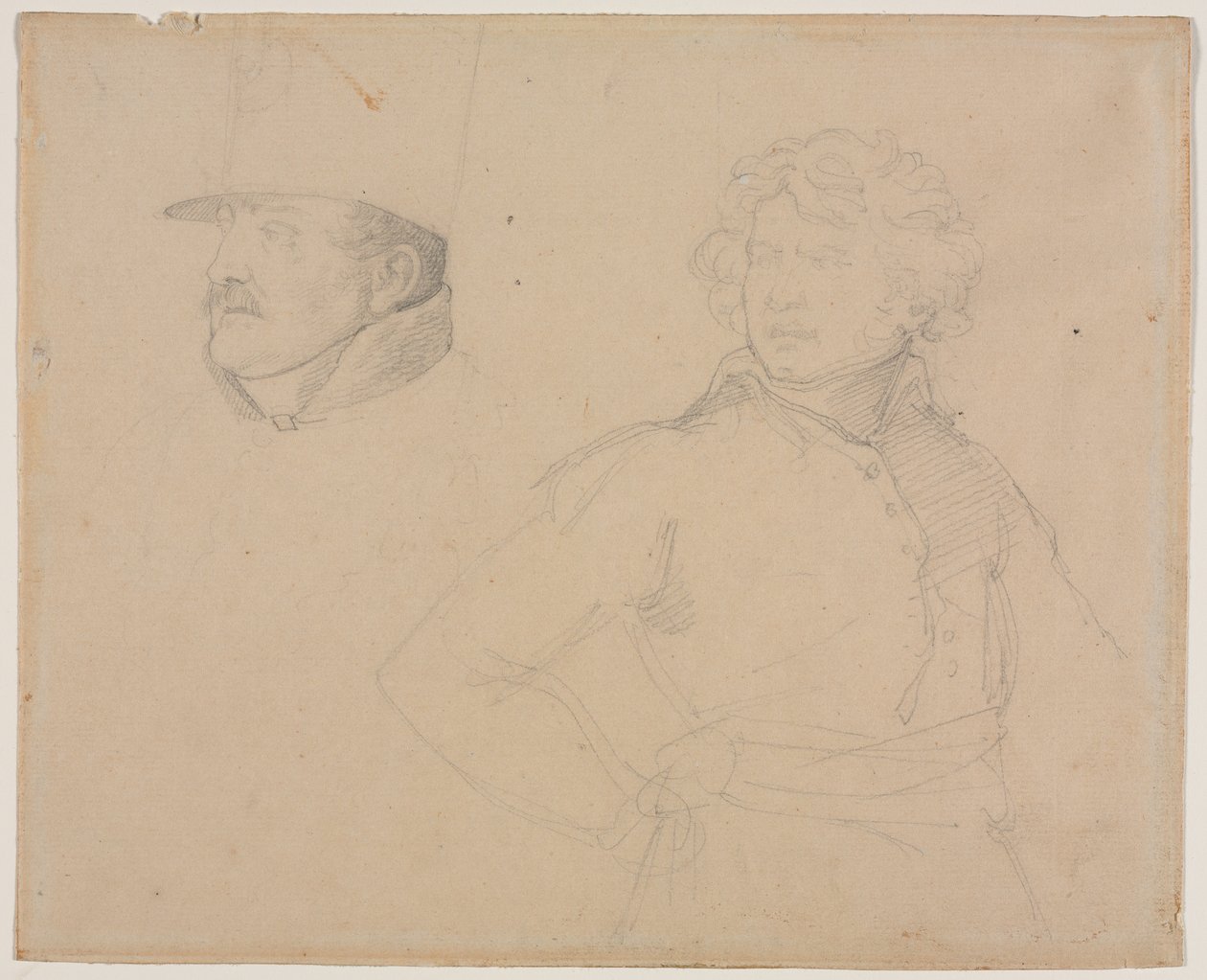 Studie von zwei Soldaten von Theodore Gericault