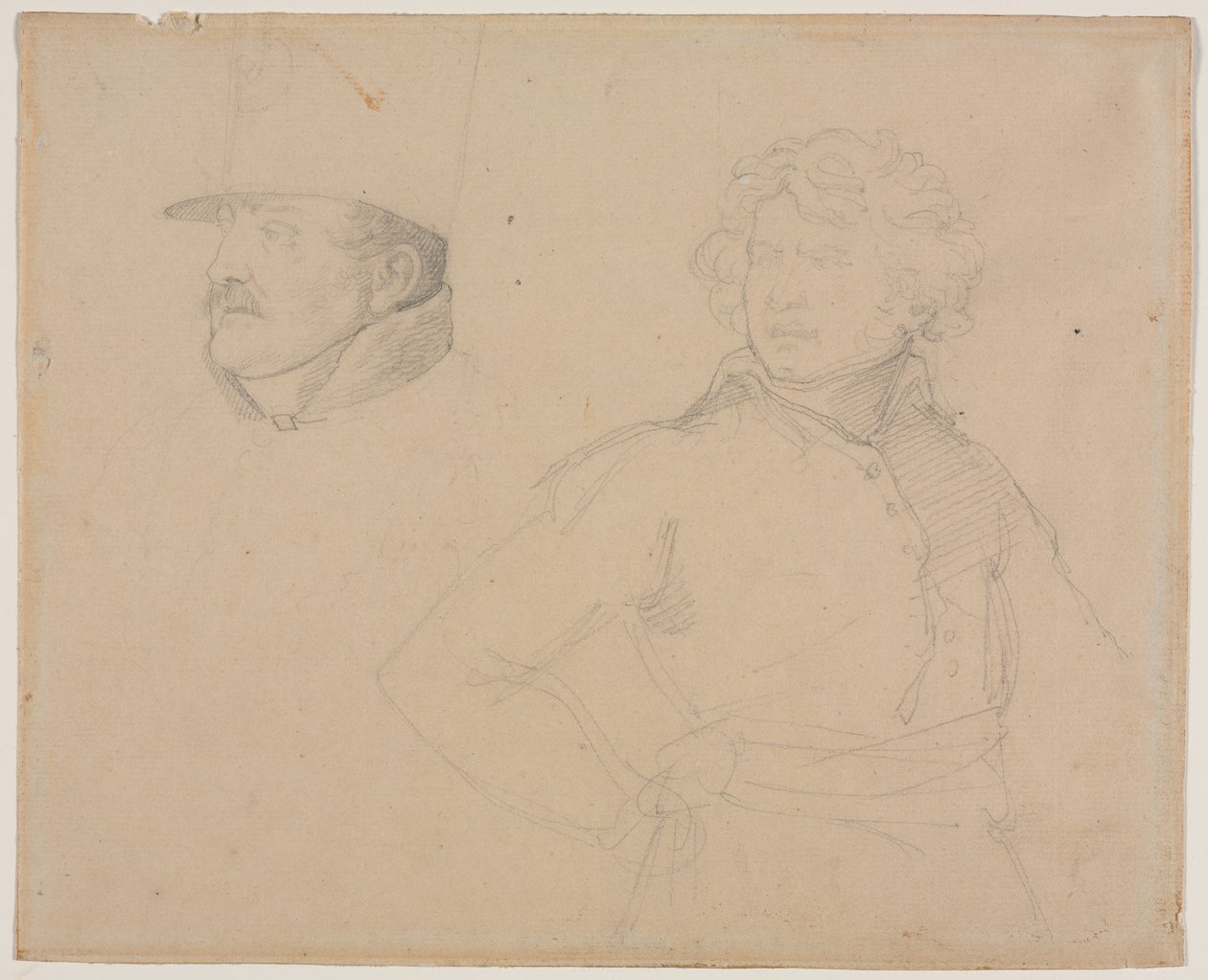 Studie von zwei Soldaten von Theodore Gericault