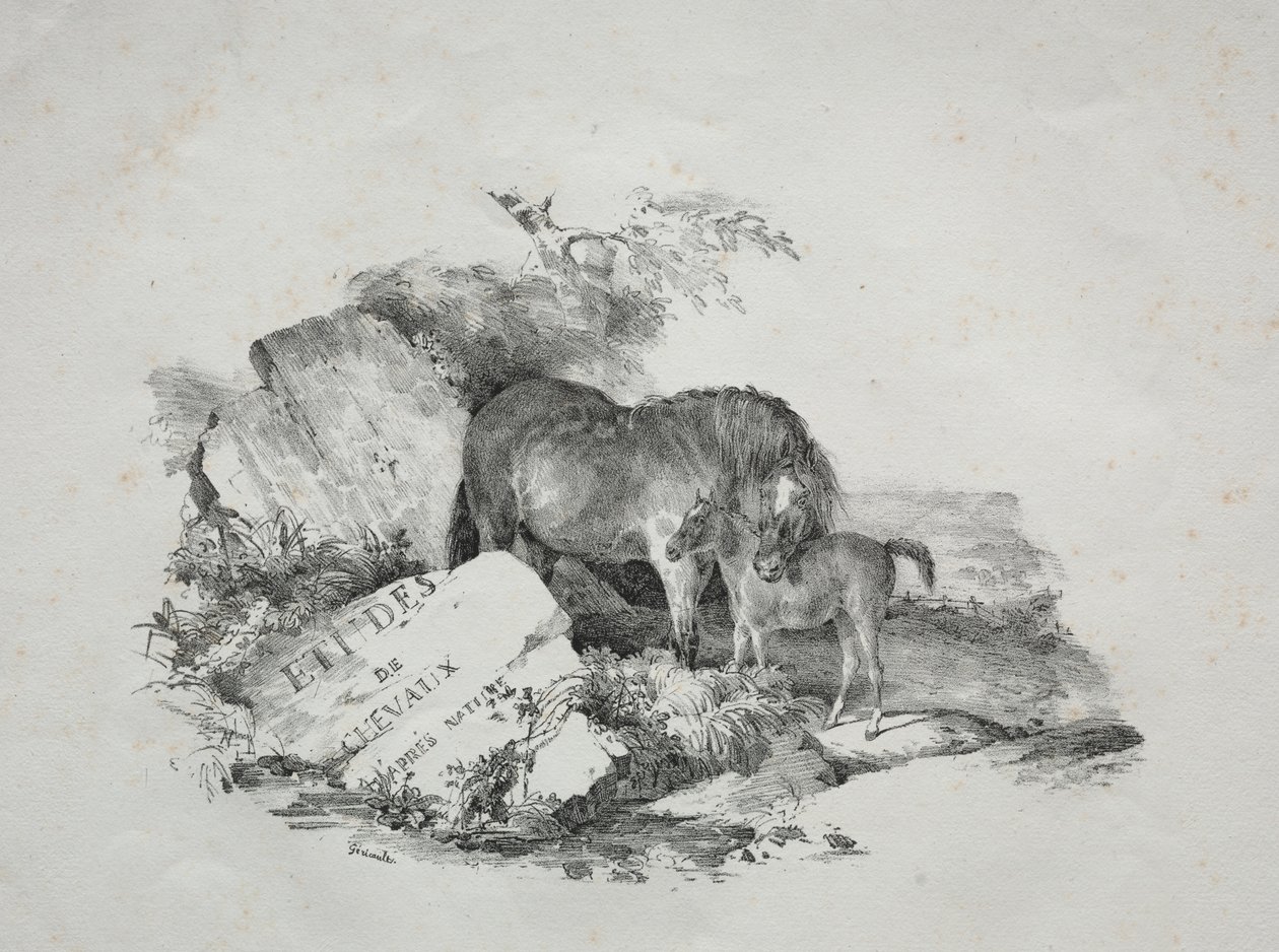 Die Stute und ihr Fohlen von Theodore Gericault
