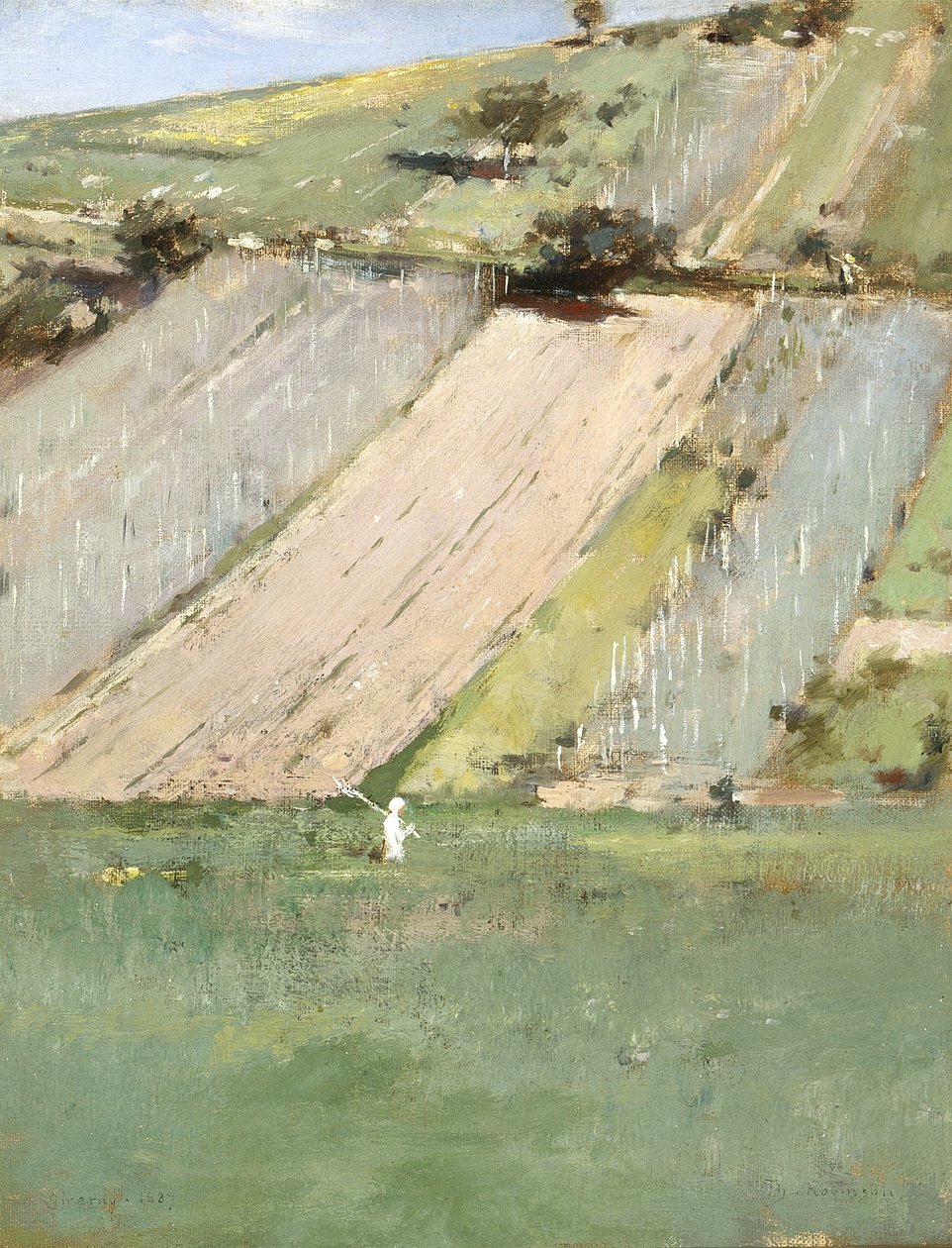 Ein Hang, Giverny von Theodore Robinson