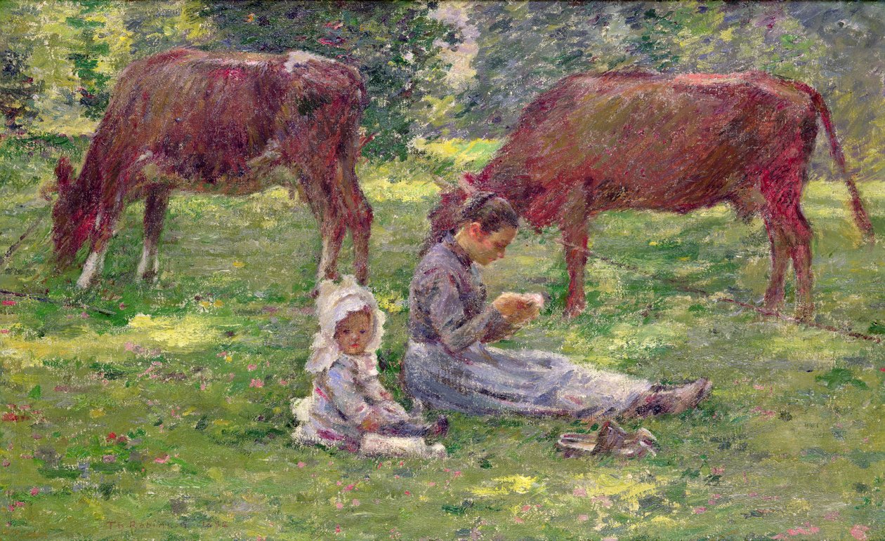 Die Kühe beobachten von Theodore Robinson