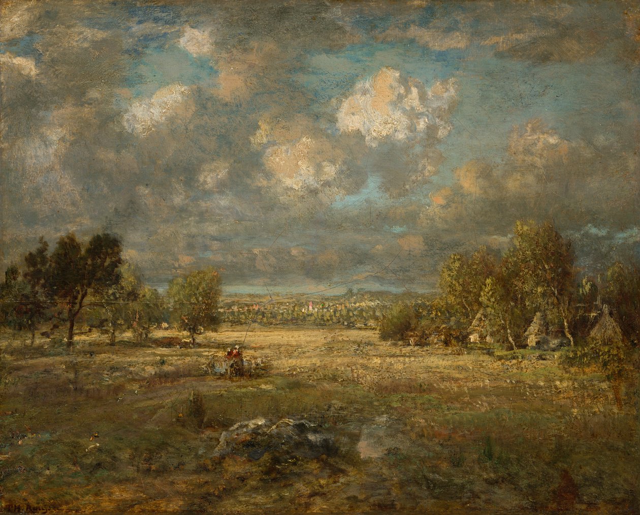 Landschaft in der Picardie von Theodore Rousseau