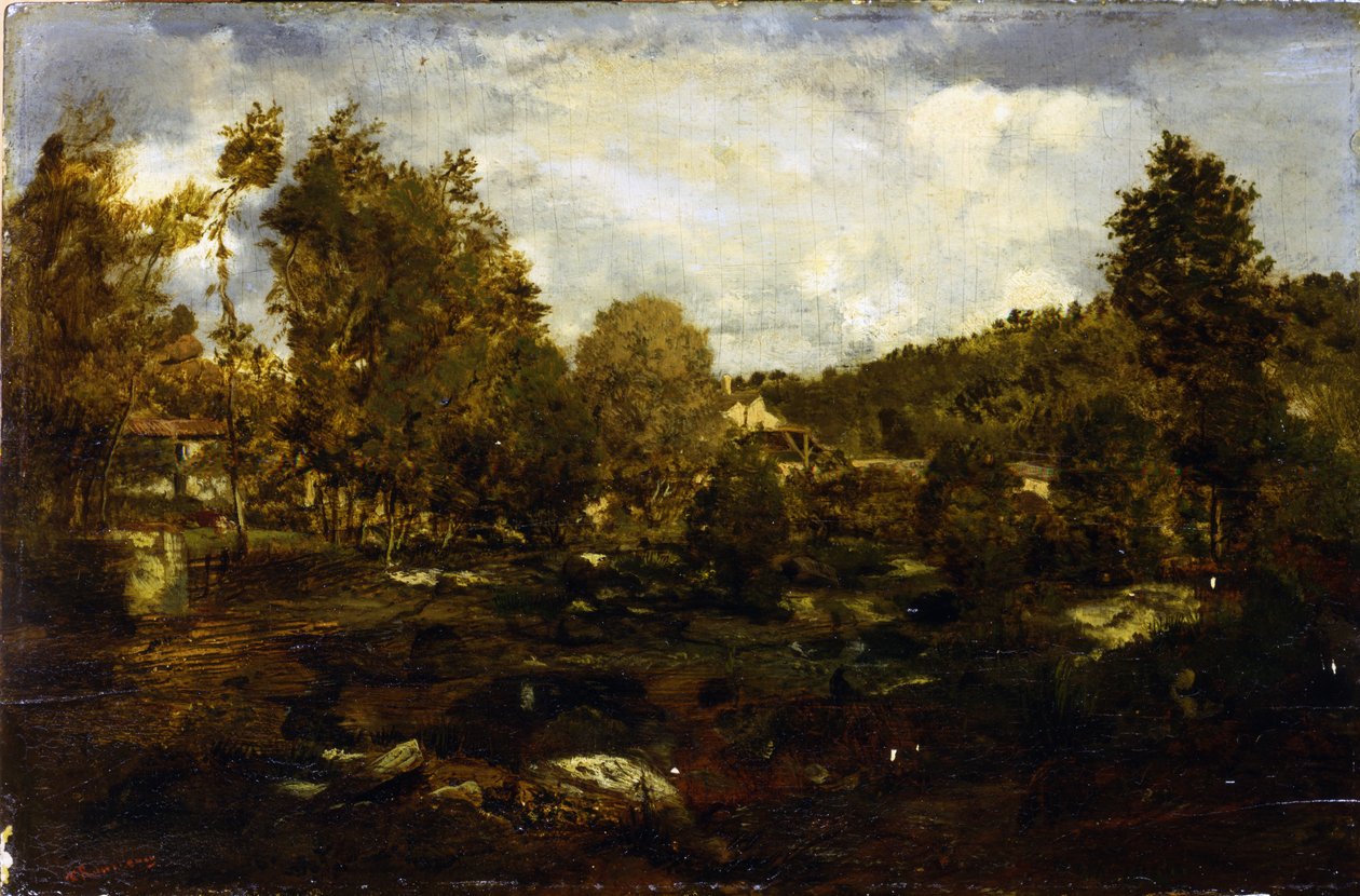 Das Tal von Tiffauge von Pierre Etienne Theodore Rousseau