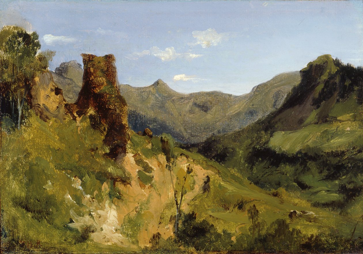 Tal in den Auvergne-Bergen von Theodore Rousseau