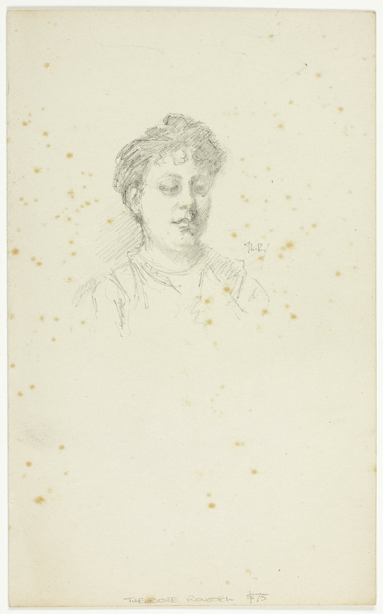 Skizze von Edith Austin von Theodore Roussel