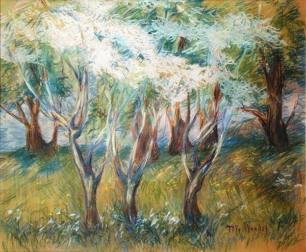 Obstgarten in Giverny von Theodore Wendel