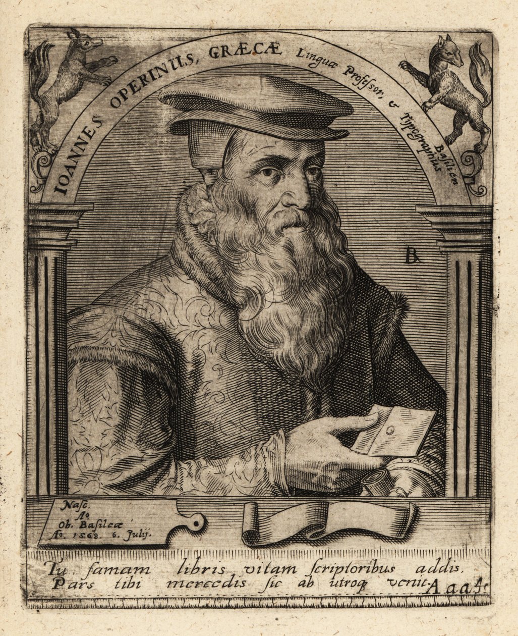 Hans Herbst, Schweizer humanistischer Drucker von Theodore de Bry