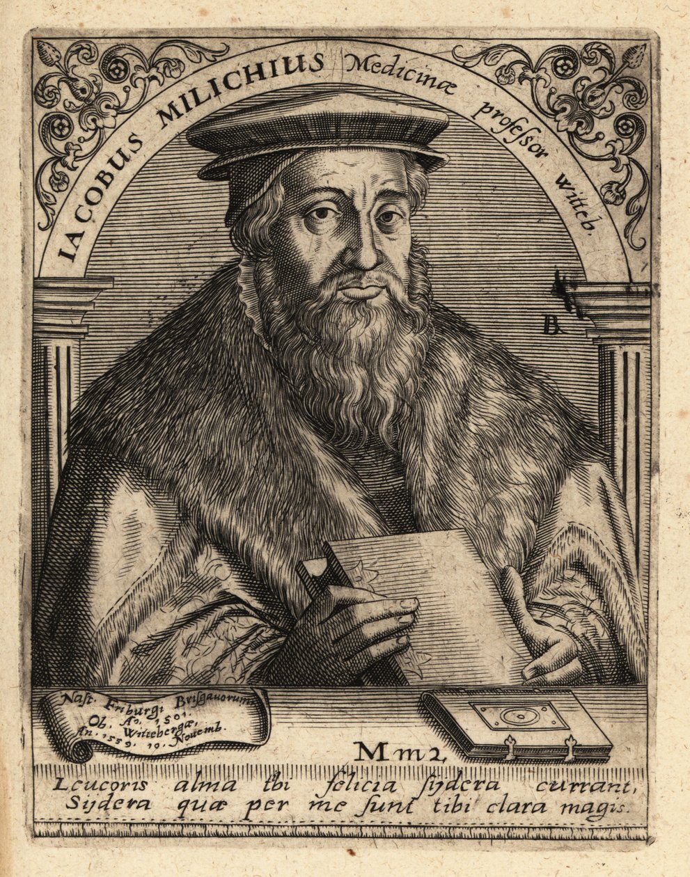 Jacob Milich, deutscher Astronom von Theodore de Bry