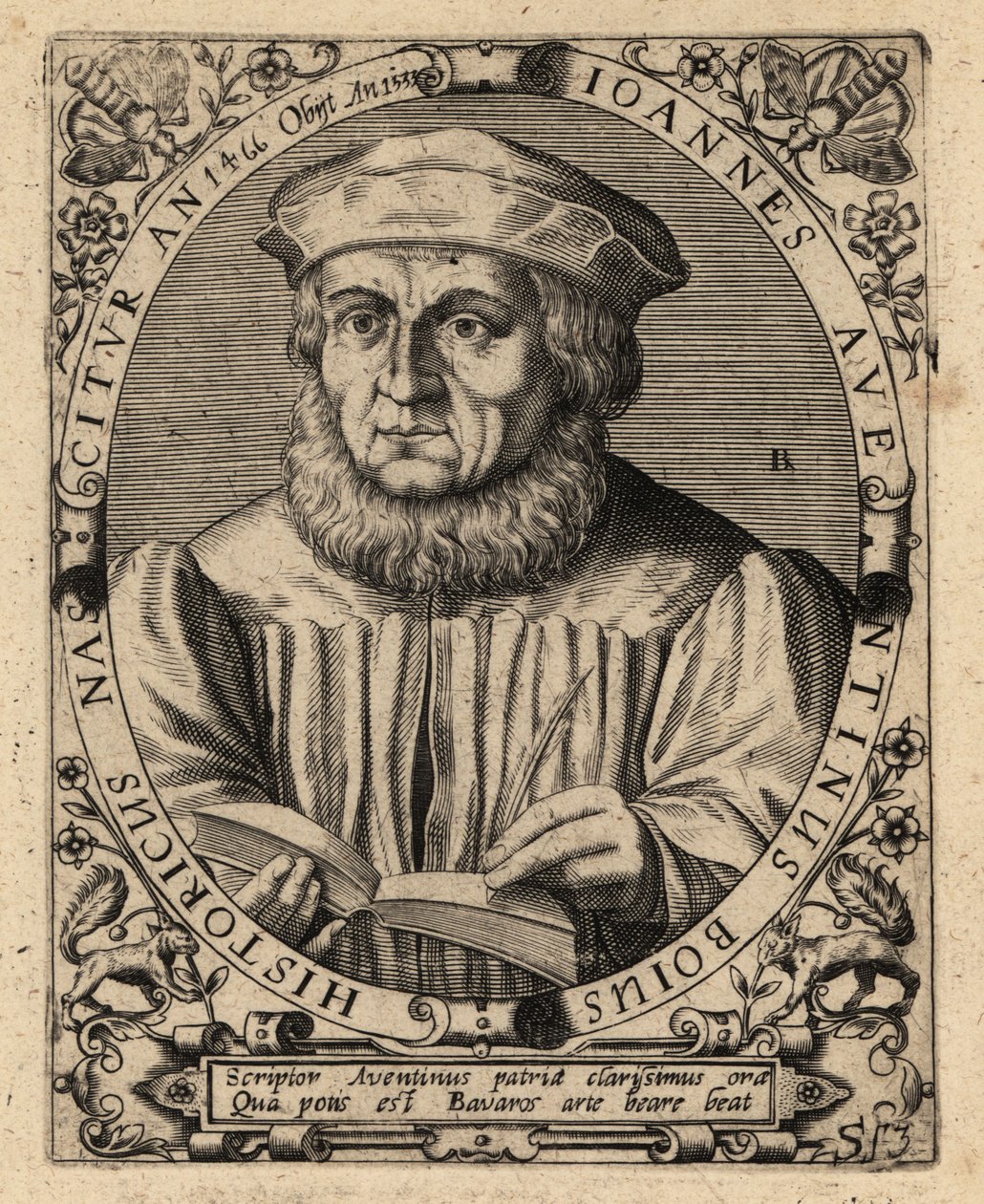 Johannes Aventinus, bayerischer Historiker von Theodore de Bry