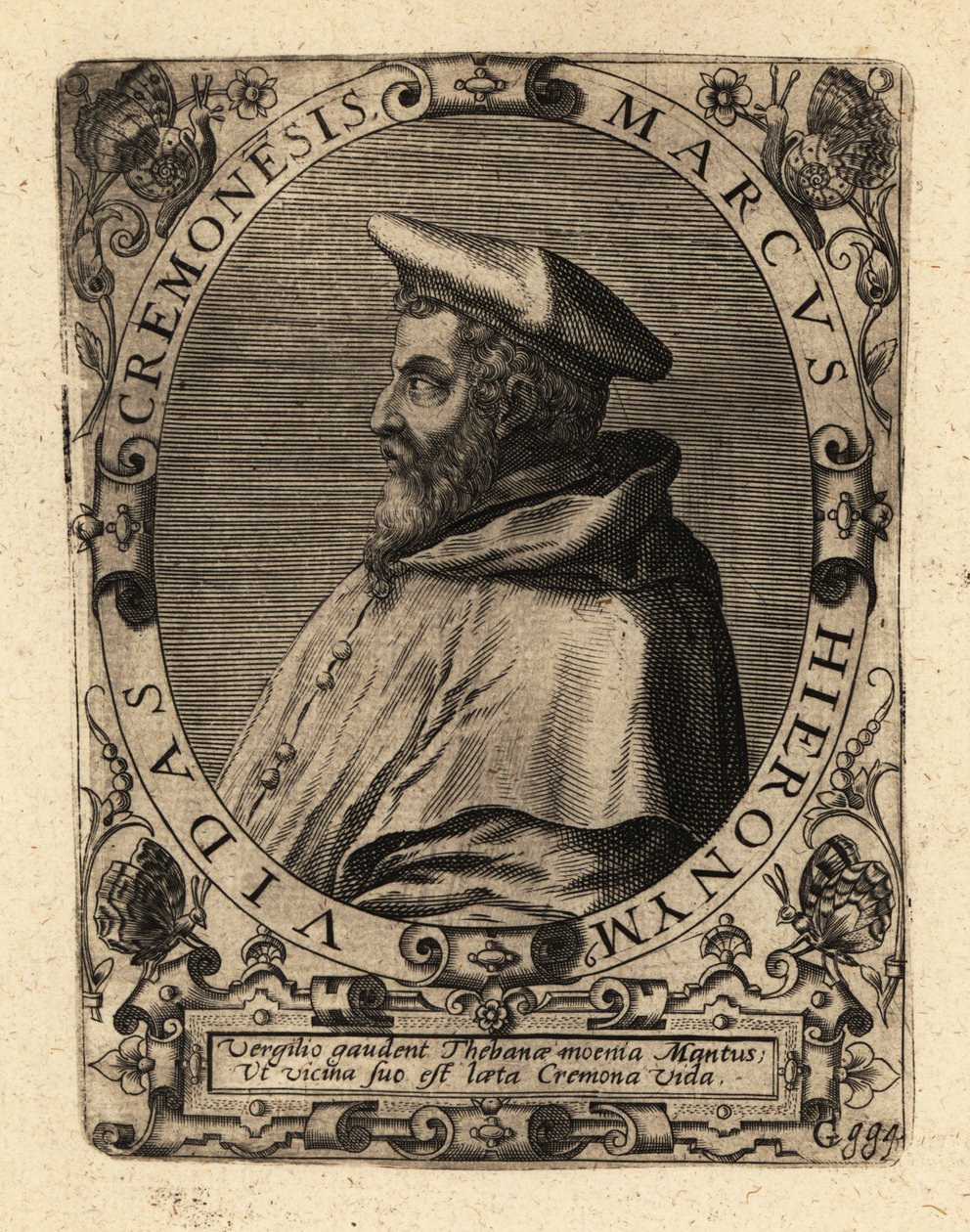 Marco Girolamo Vida, italienischer Humanist von Theodore de Bry