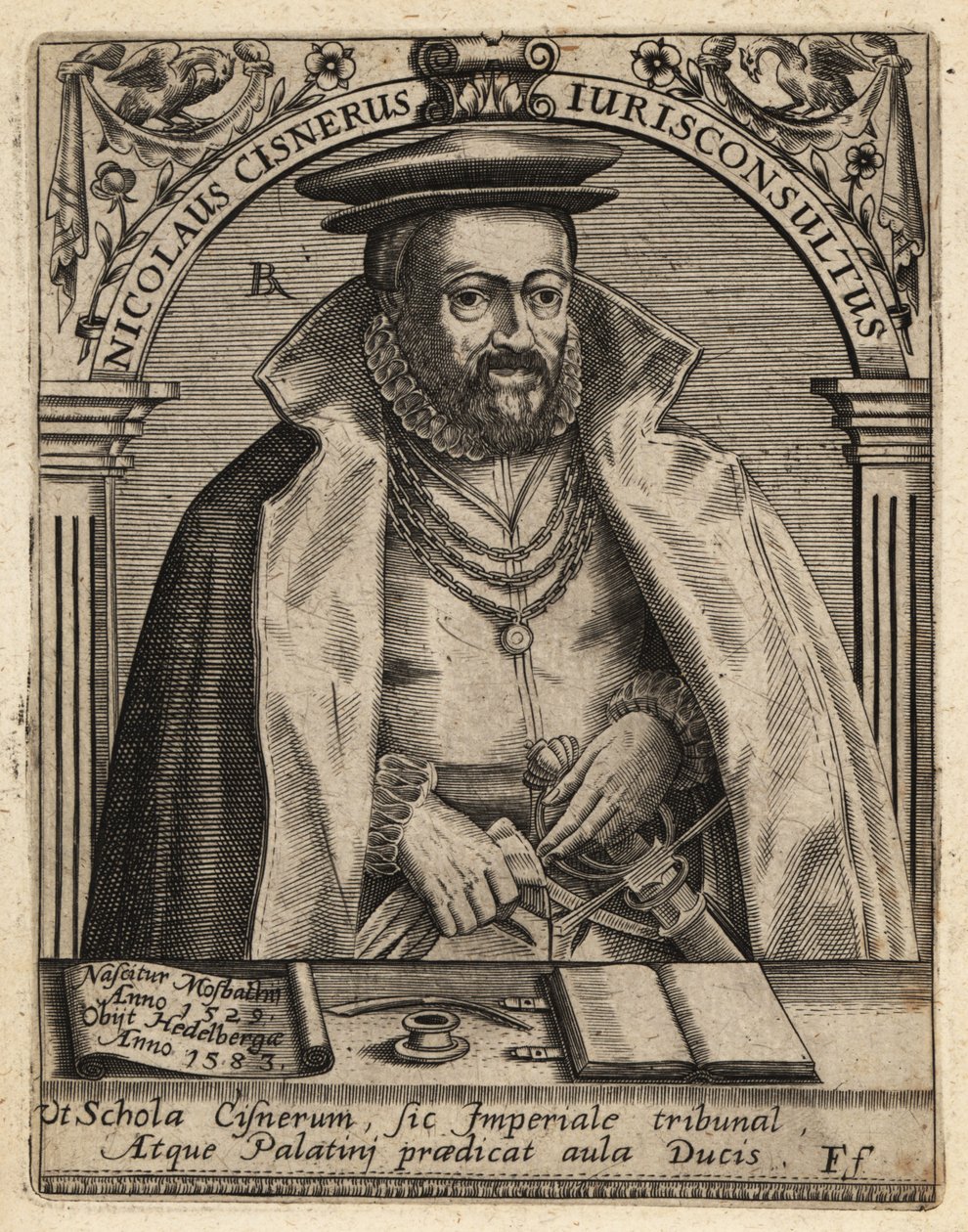 Nikolaus Cisnerus von Theodore de Bry