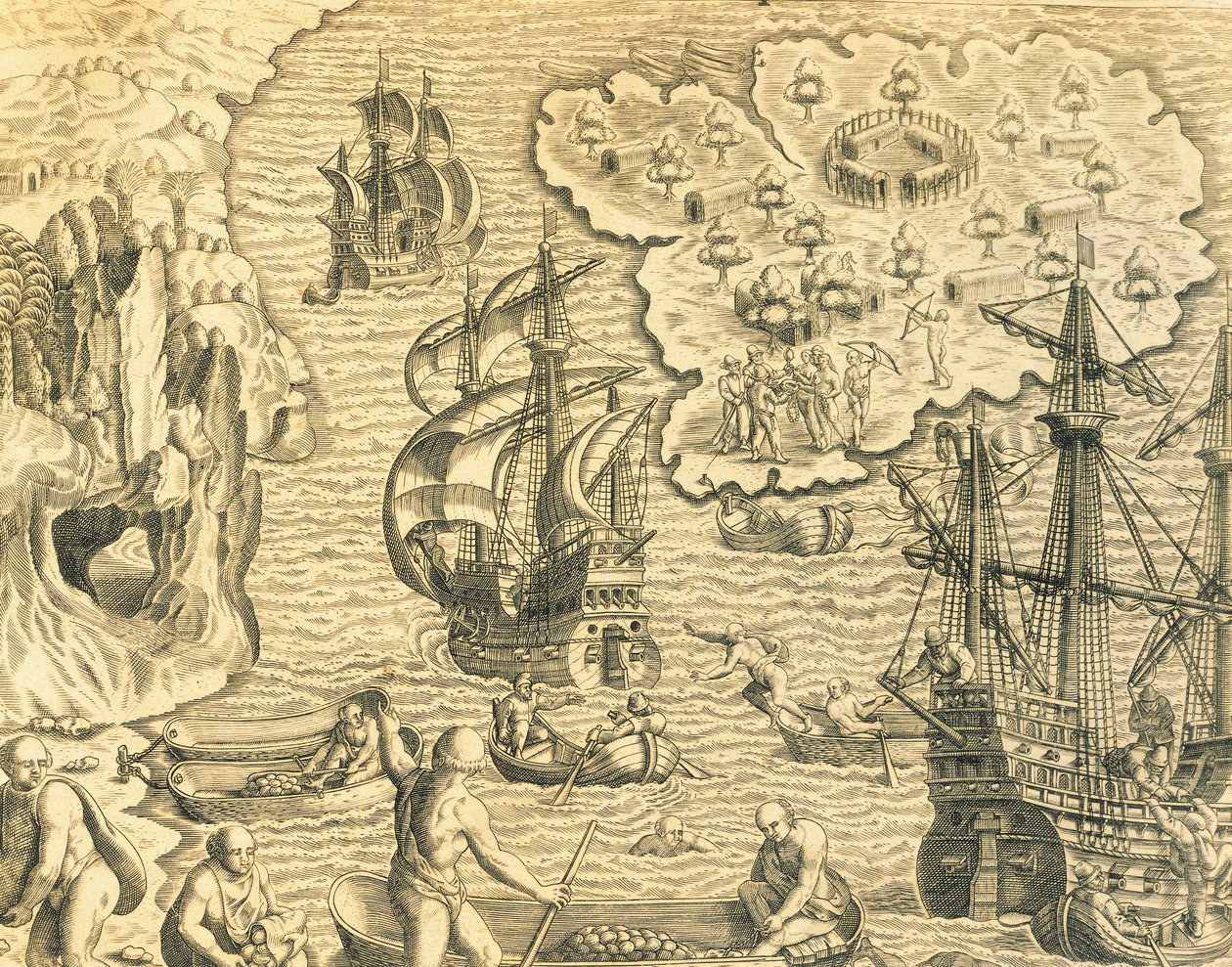 Perleninseln von Theodore de Bry