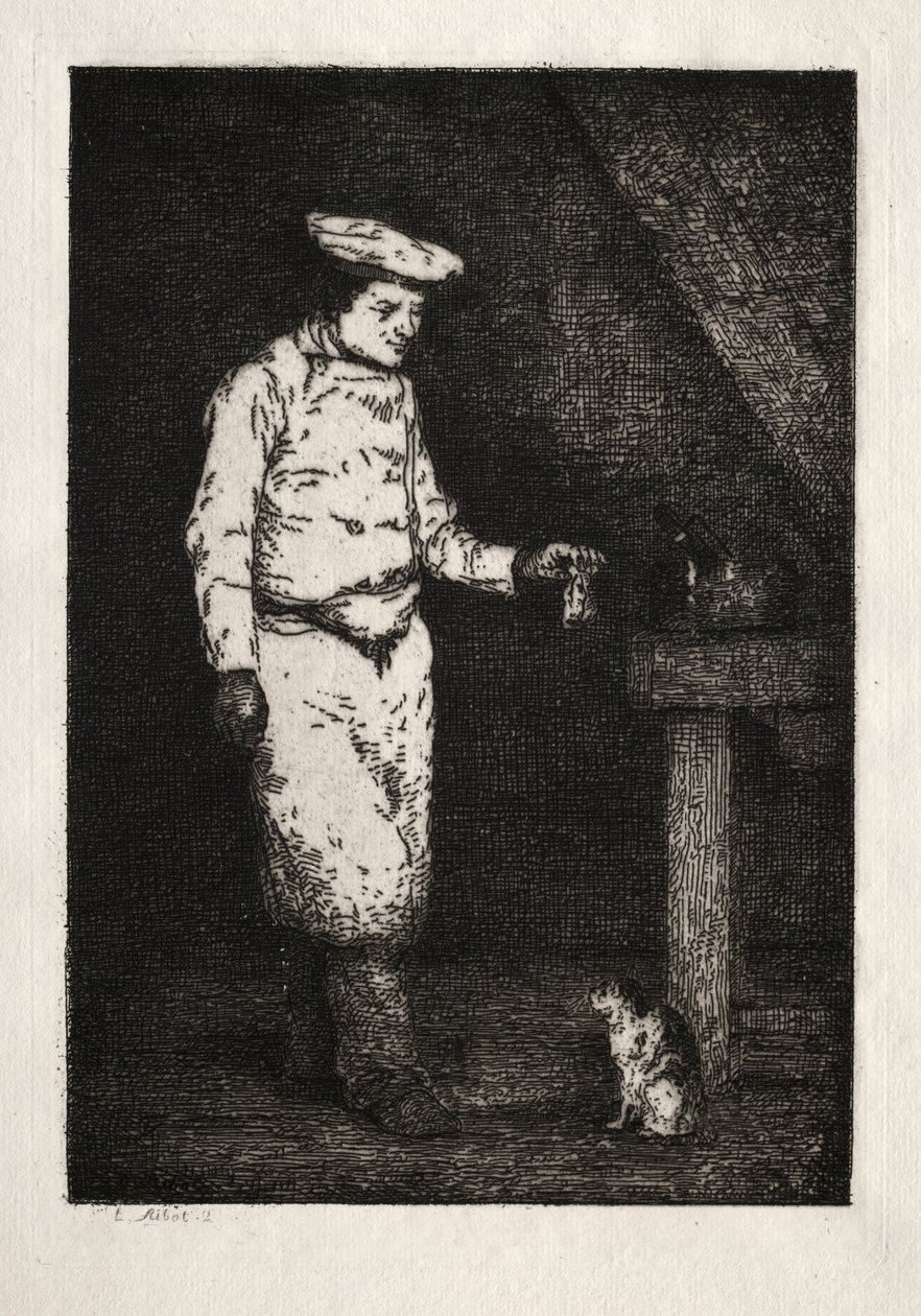 Das Frühstück der Katze von Theodule Ribot