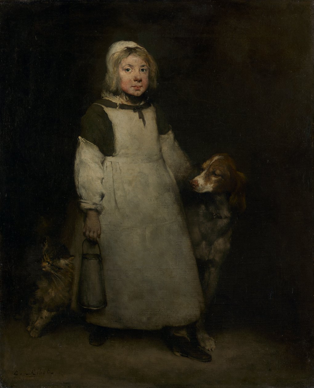 Die kleine Milchmagd von Theodule Ribot