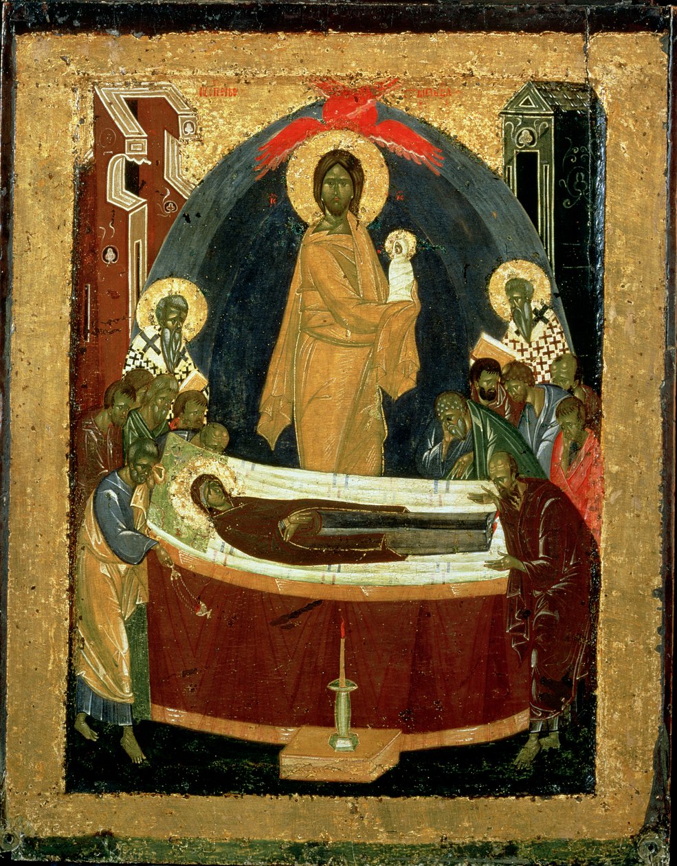 Die Entschlafung, ca. 1392 von Theophanes the Greek