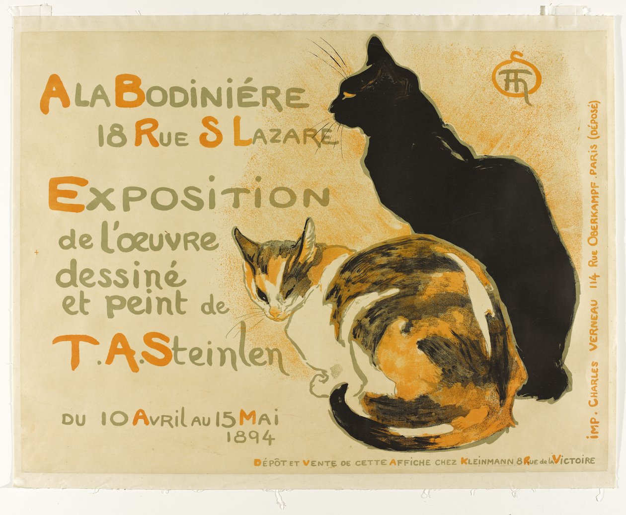 A la Bodinière, 1894 von Théophile Alexandre Steinlen